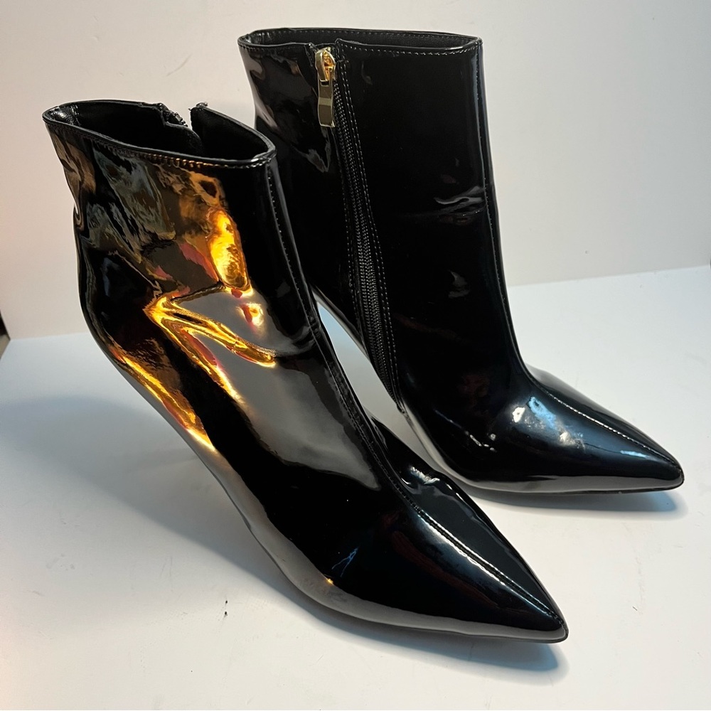 Camssoo Women’s 4 inch High Stiletto Booties:Patent Leather Sexy/ size  9 1/2 US - Picture 8 of 11